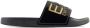 Ea7 Emporio Armani Teenslippers Visibility Logo Slides Shiny Black Gold - Thumbnail 17