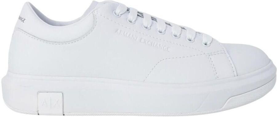 Armani Exchange Witte leren lage sneakers met logo detail White Heren - Foto 19