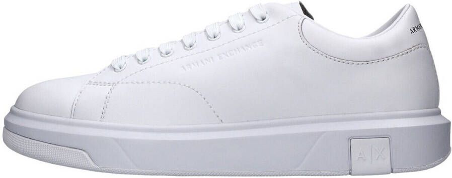 Armani Exchange Witte leren lage sneakers met logo detail White Heren - Foto 20