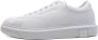 Armani Exchange Witte leren lage sneakers met logo detail White Heren - Thumbnail 3