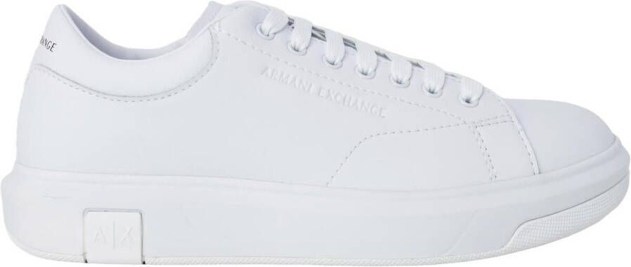 Armani Exchange Witte leren lage sneakers met logo detail White Heren - Foto 20