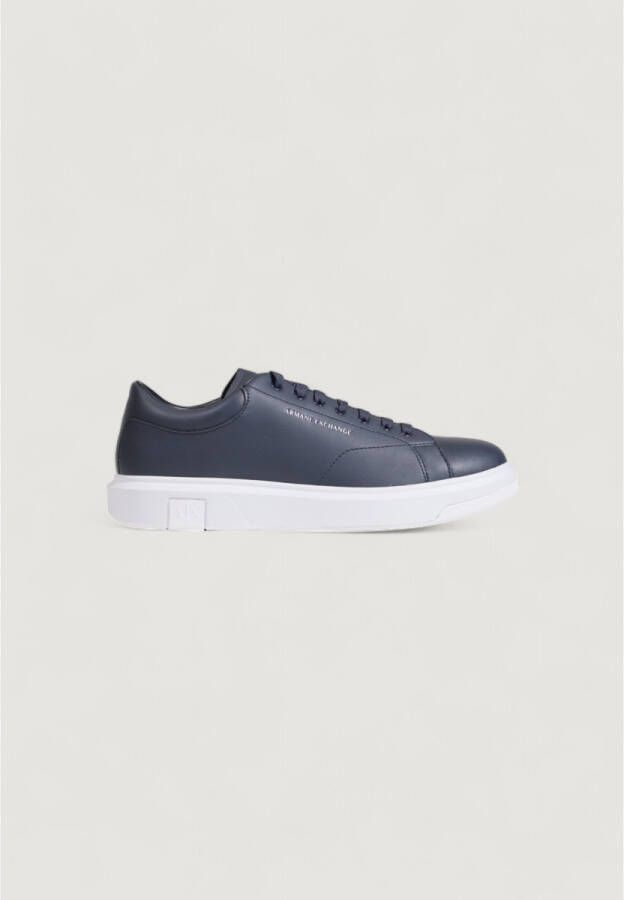Armani Exchange Blauwe Leren Sportieve Sneakers met Rubberen Zool Blue Heren - Foto 15