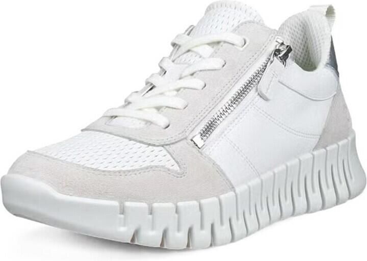 ECCO Gruuv Side Zip Sneakers beige Leer - Foto 6
