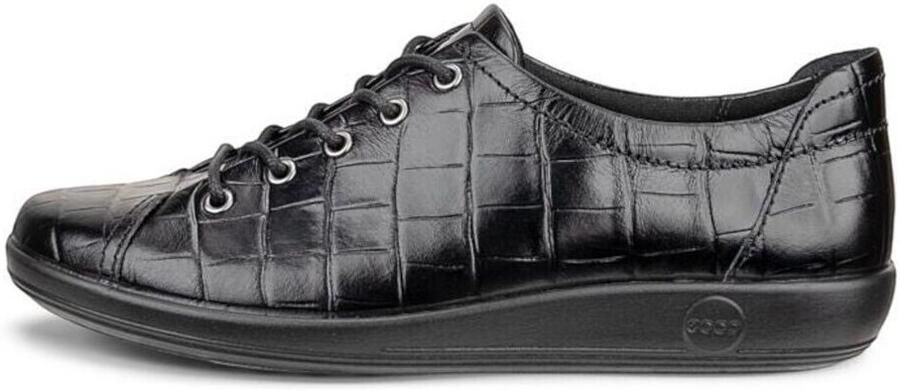 ECCO art. 206503 12001 soft 2.0 zwart dames veters - Foto 5