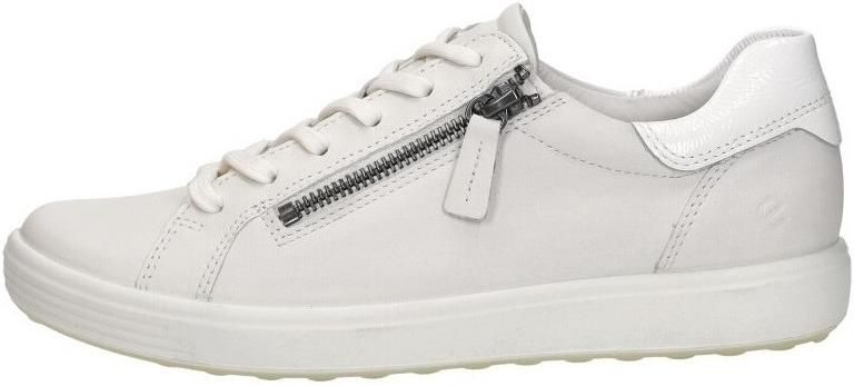 ECCO Soft 7 Side Zip Lace Veterschoenen Laag Wit - Foto 12