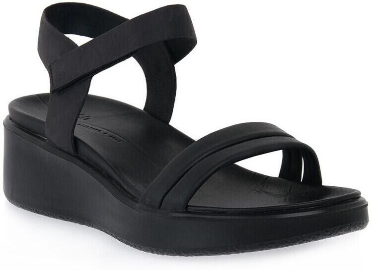 ECCO Flowt Wedge sandalen met sleehak zwart - Foto 3