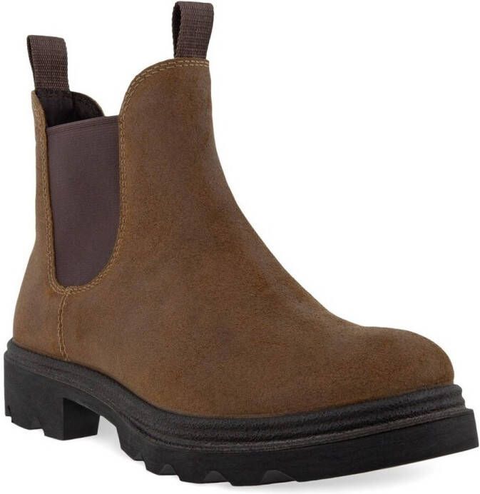 ECCO Women's Grainer Leather Cow Oil Nubuck Hoge schoenen bruin