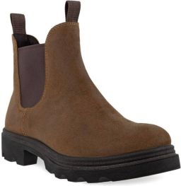 ECCO Women's Grainer Leather Cow Oil Nubuck Hoge schoenen bruin