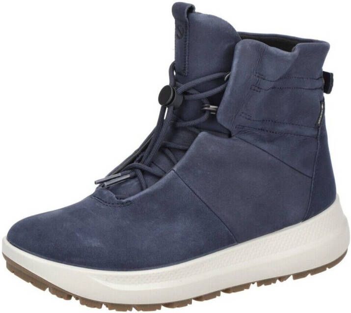 ECCO Women's Solice Mid GTX Leather Cow Yak Winterschoenen blauw