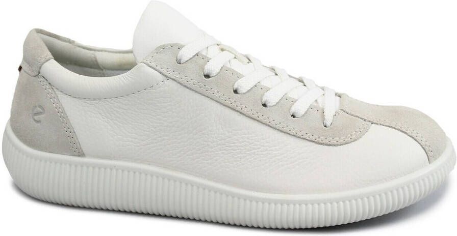 ECCO Soft Zero W Dames leren sneaker Wit Size: 35 (UK 2.5-3)