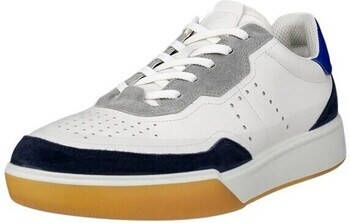ECCO Street Court heren sneaker Wit blauw - Foto 3