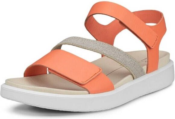 ECCO Flowt W Strap Sandalen oranje Leer Dames - Foto 3