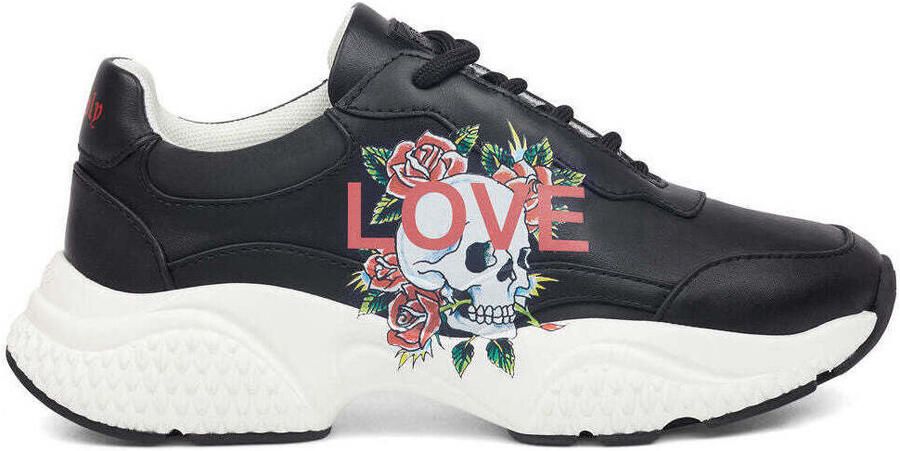 Ed Hardy Lage Sneakers Insert Runner-Love Black White