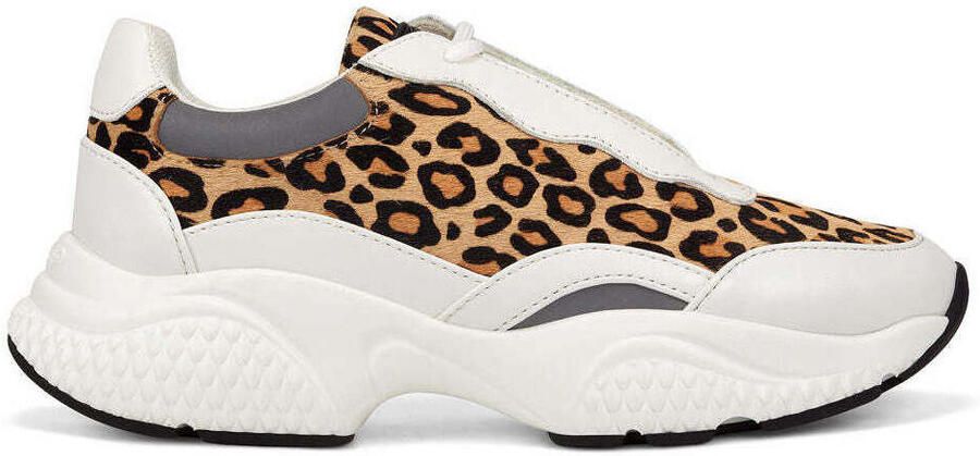 Ed Hardy Lage Sneakers Insert Runner-Wild White Leopard
