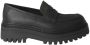 Elvio Zanon Dames Leren Loafer in Zwart Groen Black Dames - Thumbnail 2