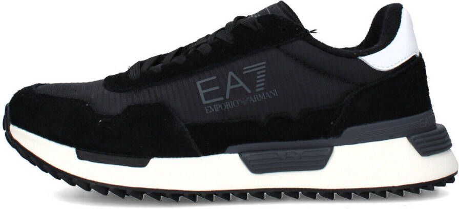 EA7 Emporio Armani Sneakers van een mix van leer en textiel model 'VINTAGE RUNNING' - Foto 5