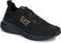 Emporio Armani EA7 Zwarte Sneakers Ronde Neus Vetersluiting Black Heren - Thumbnail 3