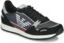 Giorgio Armani Zwarte casual textielen sneakers voor heren Black Heren - Thumbnail 2