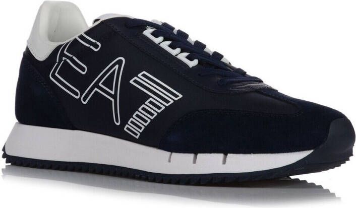 Emporio Armani EA7 Witte Leren en Textielsneakers Multicolor Heren - Foto 3