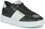 Emporio Armani Zwarte leren sneakers met witte contrastinzetten en logo-opschrift 43.5 Black Heren - Thumbnail 3