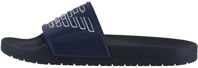Emporio Armani Gedurfde Logo Print PVC Muiltjes Blue Unisex - Foto 4
