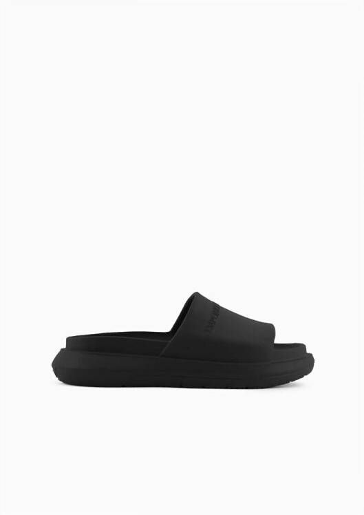 Emporio Armani Sportieve Heren Slippers Comfortabele EVA Binnenzool Black Heren - Foto 3