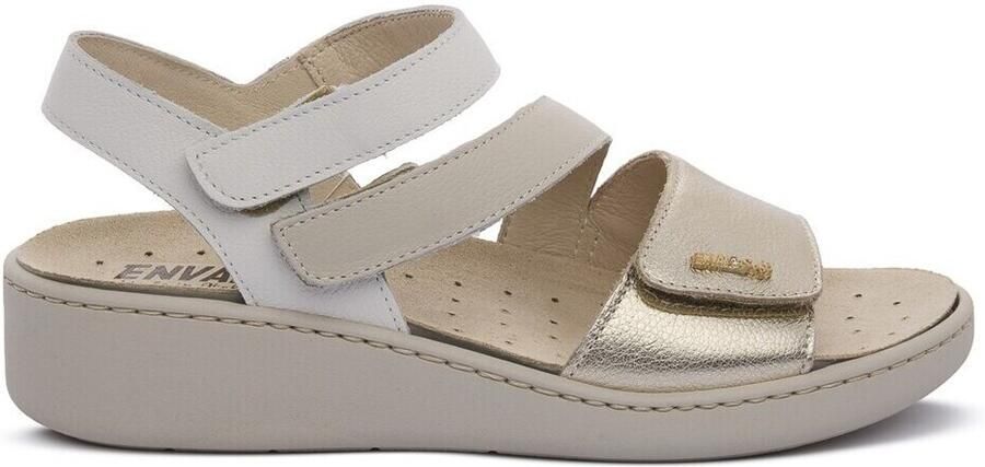 Enval Sandalen met sleehak DAYANA PLATINO