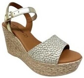 Eva Frutos Sandalen met sleehak Sandalia señora 1969 oro