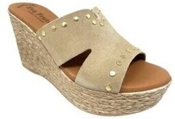 Eva Frutos Sandalen met sleehak Sandalia señora 1972 beig