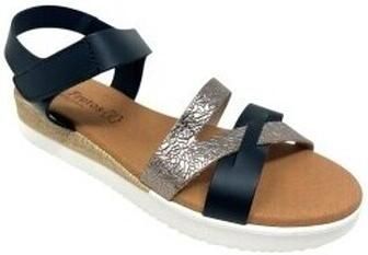 Eva Frutos Sandalen met sleehak Sandalia señora 4206 negro
