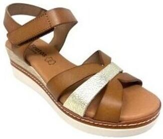 Eva Frutos Sandalen met sleehak Sandalia señora 550 cuero