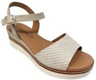 Eva Frutos Sandalen met sleehak Sandalia señora 569 beig