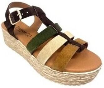 Eva Frutos Sandalen met sleehak Sandalia señora 722 marron