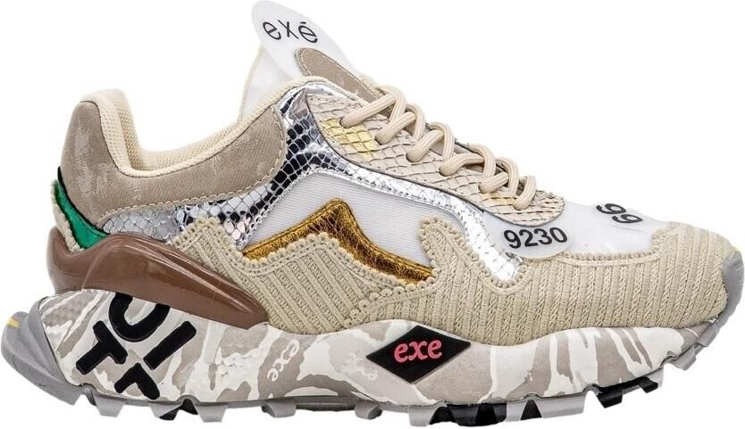 Exé Shoes Lage Sneakers EXÉ Sneakers 134-28 Beige Silver Lea Fab - Foto 3