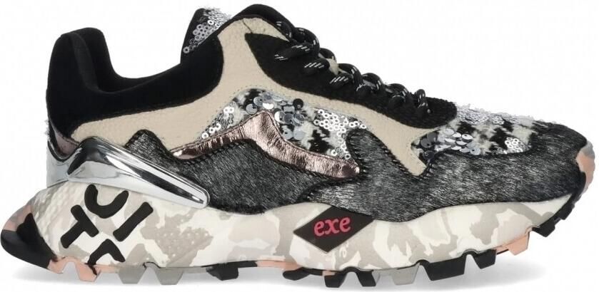 Exé Shoes Sneakers EXÉ Sneakers 134-28P Black Grey Leather
