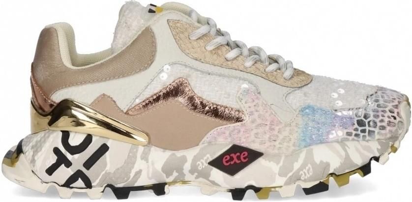 Exé Shoes Sneakers EXÉ Sneakers 134-28P White Beige Leather