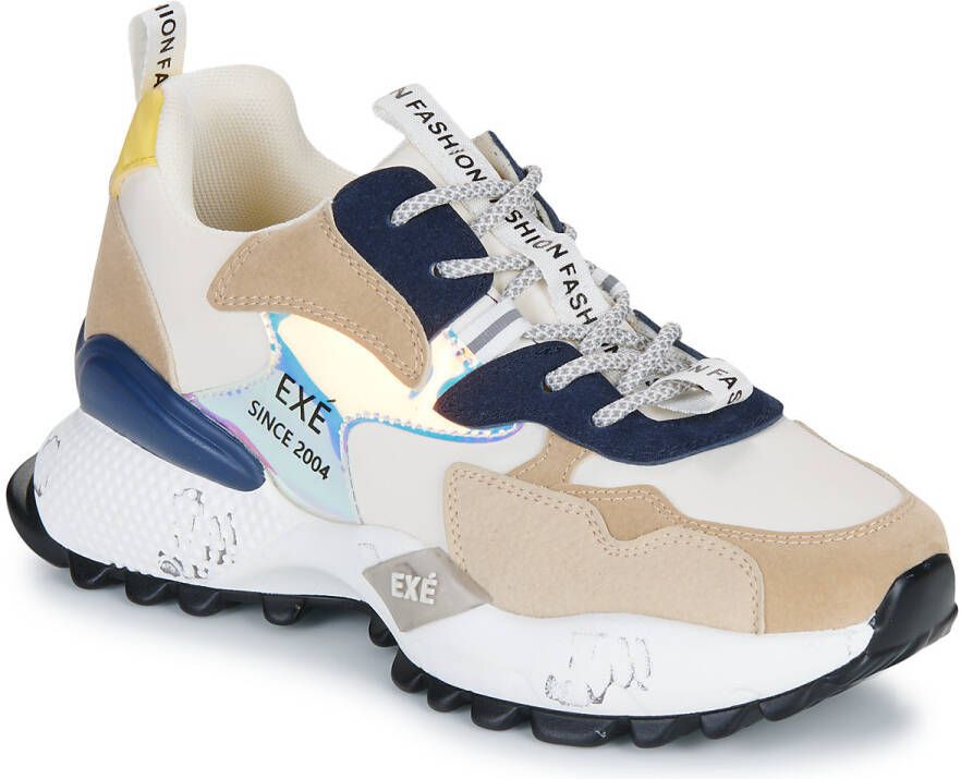 Exé Shoes Lage Sneakers 19V03-1-PU-BEIGE-BLACK