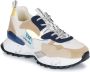 Exé Shoes Lage Sneakers 19V03-1-PU-BEIGE-BLACK - Thumbnail 1