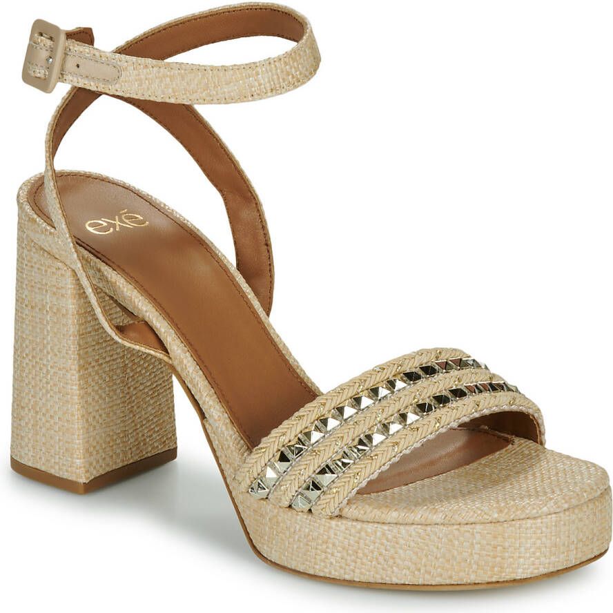 Exé Shoes Sandalen 619-ANCONA-RAFFIA-BEIGE-GOLD