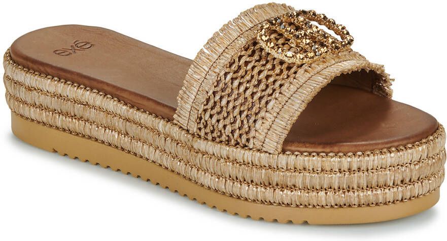 Exé Shoes Slippers 549-HYDRA-RAFFIA-TAN