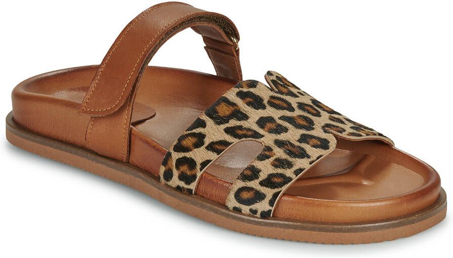 Exé Shoes Slippers 967-KIMOLOS-LEOPARD-TAN