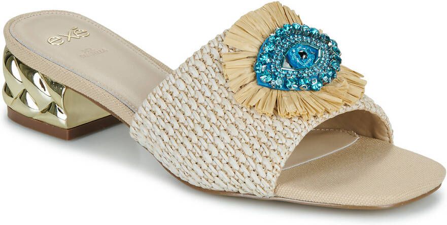 Exé Shoes Slippers KATY-424-RAFFIA-BEIGE
