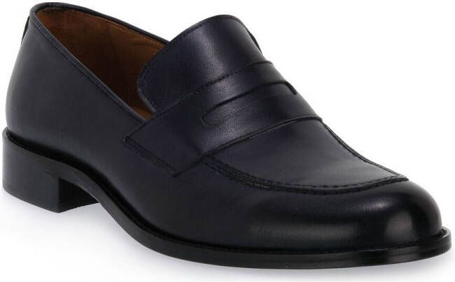 Exton Blauwe Vitello Leren Schoenen Blue Heren - Foto 2