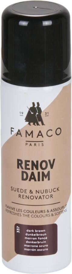 Famaco Schoenonderhoud AEROSOL RENOVATEUR DAIM NUBUCK 200 ML MARRON FONCE