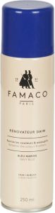 Famaco Renovateur Daim Kleurhersteller voor Suede enNubuk 250 ml spuitbus marine blauw
