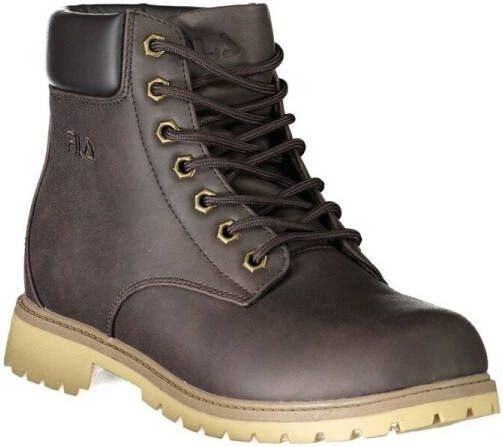 Fila Bruine Herenlaars Vetersluiting Geborduurd Brown Heren - Foto 2