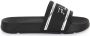 Fila Zwarte Polyethyleen Slipper met Zilveren Logodetails Black - Thumbnail 3