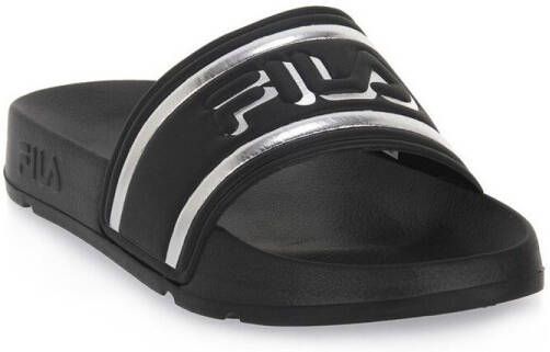 Fila Zwarte Polyethyleen Slipper met Zilveren Logodetails Black Dames - Foto 4
