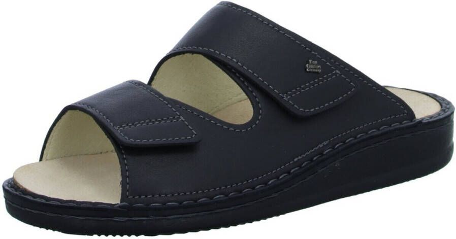 FinnComfort Finn Comfort RIAD 01505-676393 Zwarte heren slippers met klittenband sluiting - Foto 2
