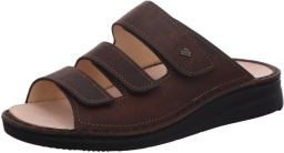 Finn comfort MATARO 01455-322500 Bruine heren slipper met drie klittenbanden wijdte H